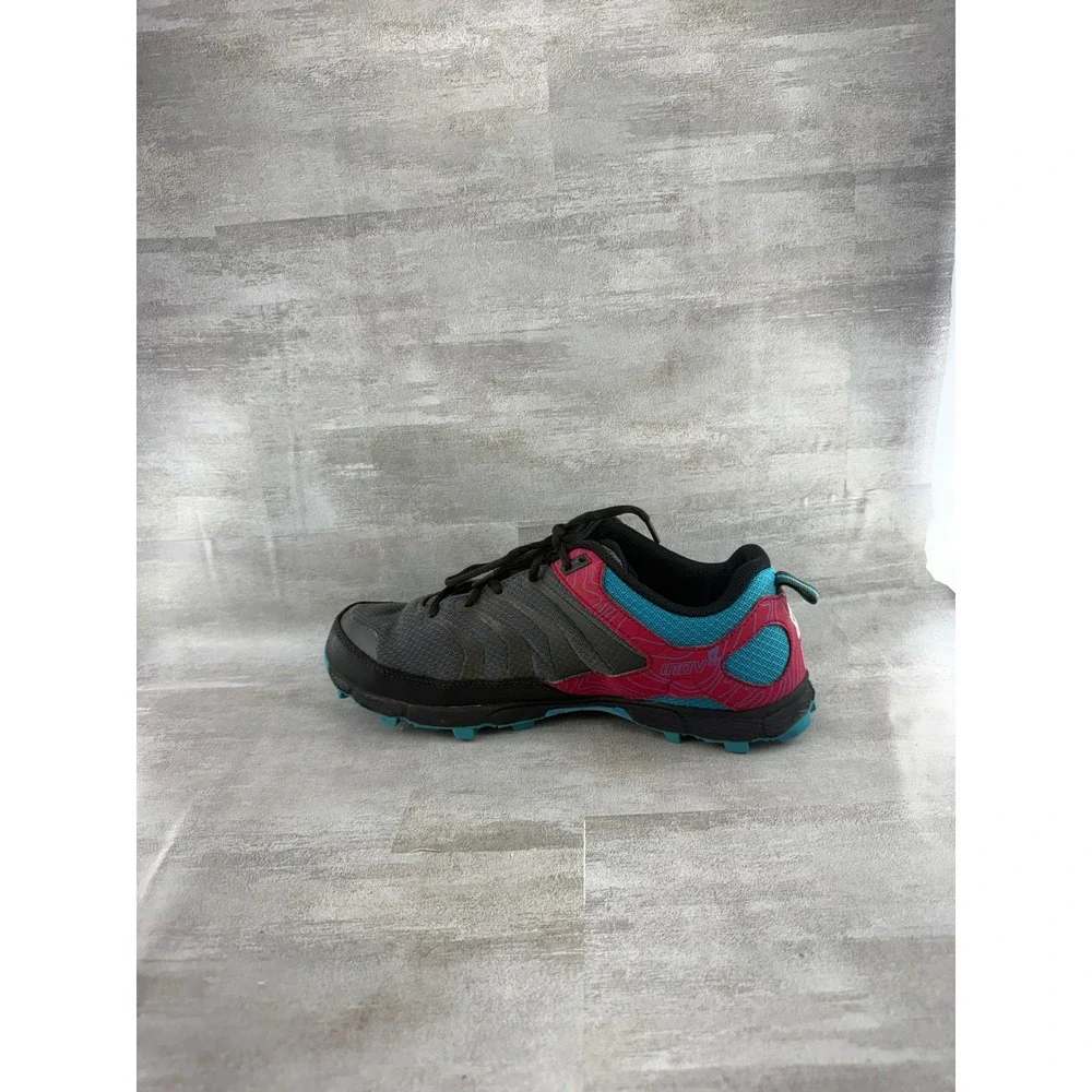 Inov-8 Roclite 295 Trail Running Shoes Grey Pink Blue Womens 9.5 Mens 8 F0587